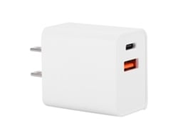 Cargador Pd (carga Rápida 18w, Puertos Usb Duales) Conector Us 100-240v Para Teléfonos Móviles