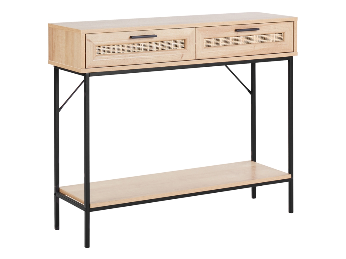Consola de estilo tradicional BELIANI Pasco de Tablero de fibra Madera clara 100x29x81
