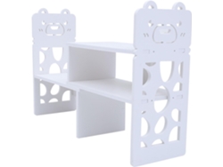 Estantería De Escritorio De Pvc Blanco Para Organizar Libros Y Guardar Objetos En La Oficina.