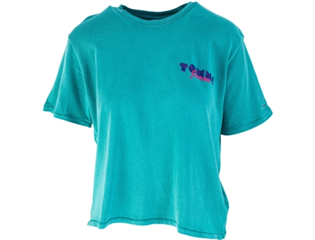 Camiseta TOMMY JEANS Palm Tree Back, Verde, Mujer S