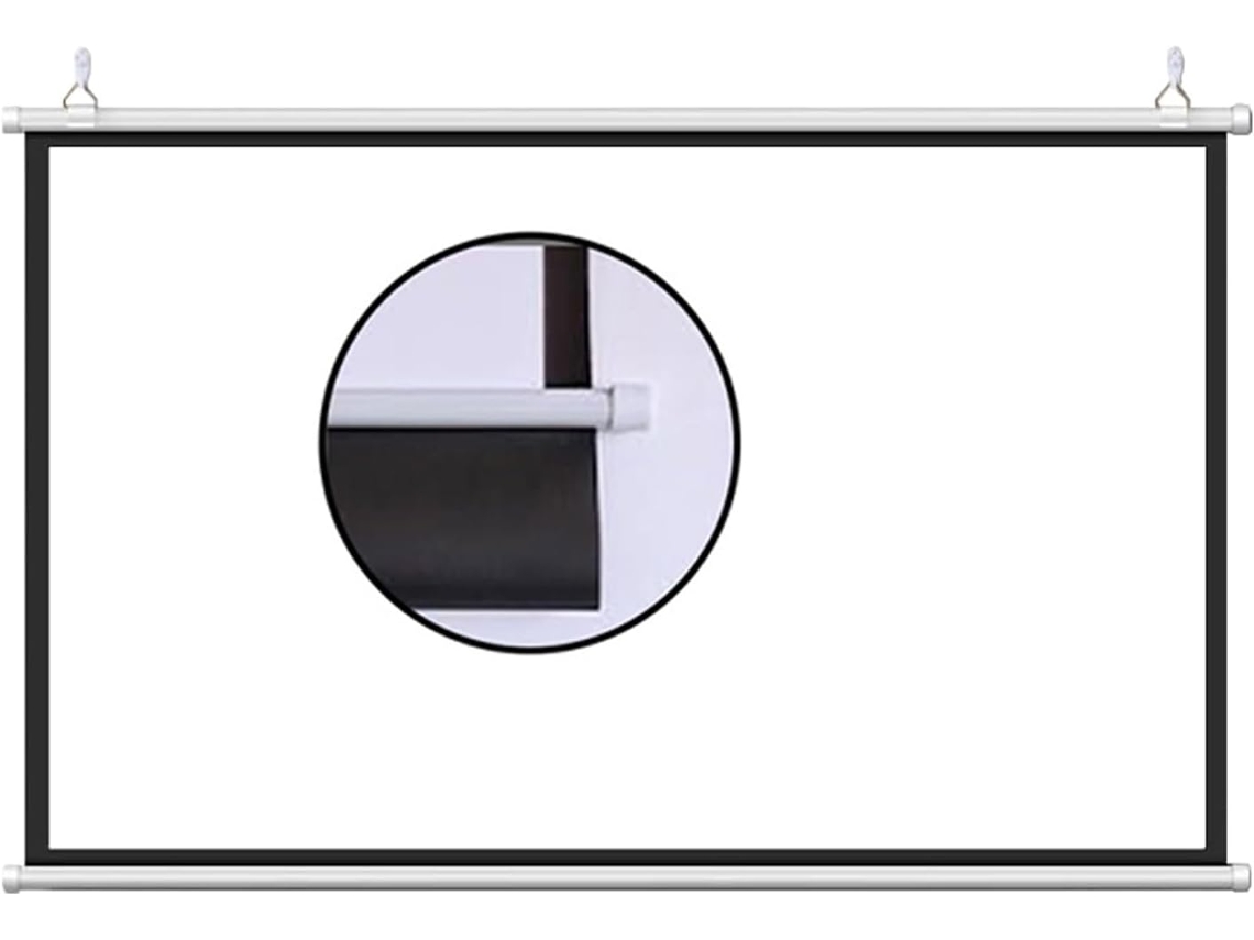 Pantalla De Proyección De 30, 40, 50, 60 Y 72 Pulgadas, Formato 16:9/4:3, Enrollable Manualmente, Pantalla