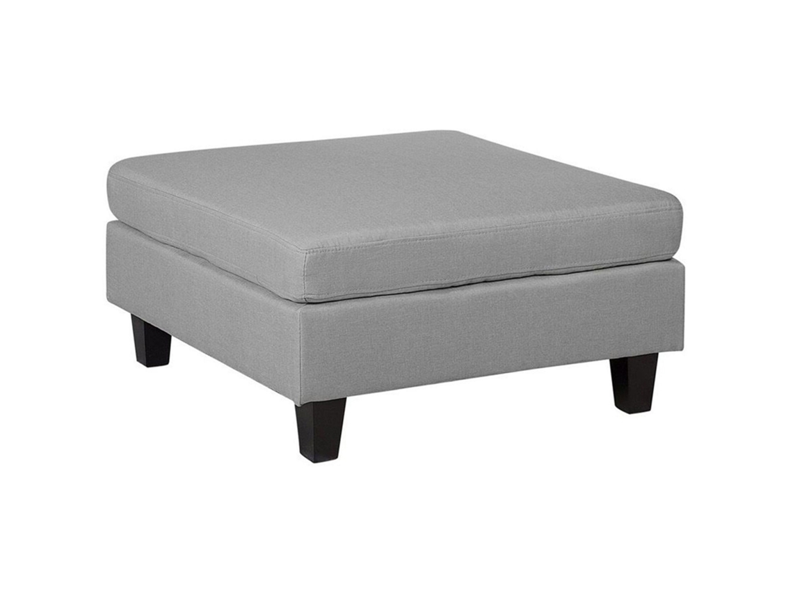 Otomana BELIANI Fevik de Poliéster Gris 76x76x39
