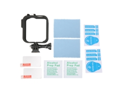 NEVEANCE Funda Resistente a Caídas para Cámara Deportiva Panorámica, Kit con Armazón Protector y Película de Cristal Templado para Max