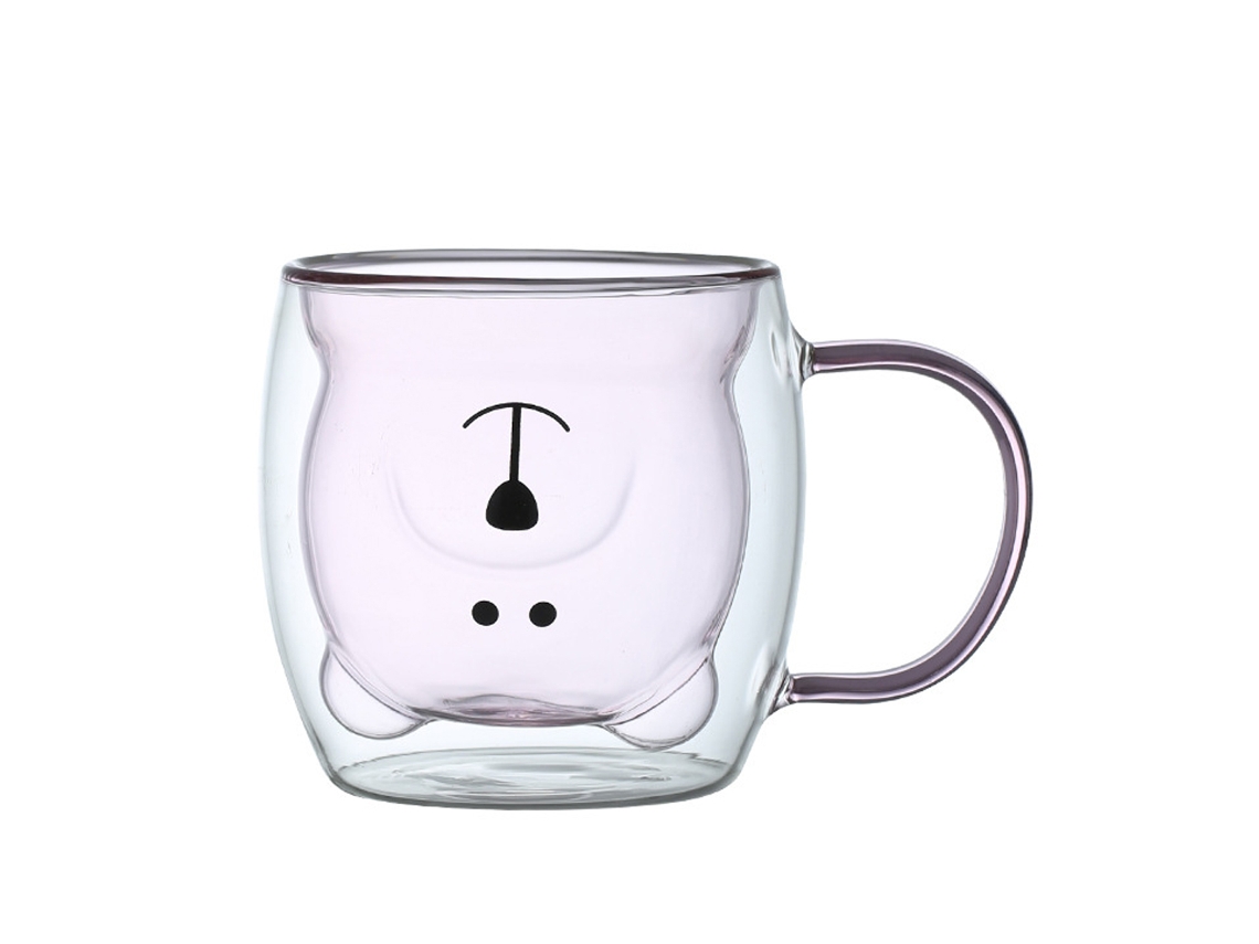 Taza Oso, taza de té o café con asa, 250ml, vaso con doble aislamiento, ideal para regalo de cumpleaños o San Valentín. NEVEANCE