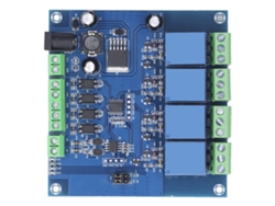 Módulo De Relé De 4 Canales, Placa Pcb Con Interruptor Rtu, Rs485, Ttl, Protección Contra Polaridad Inversa, 7-24 V.