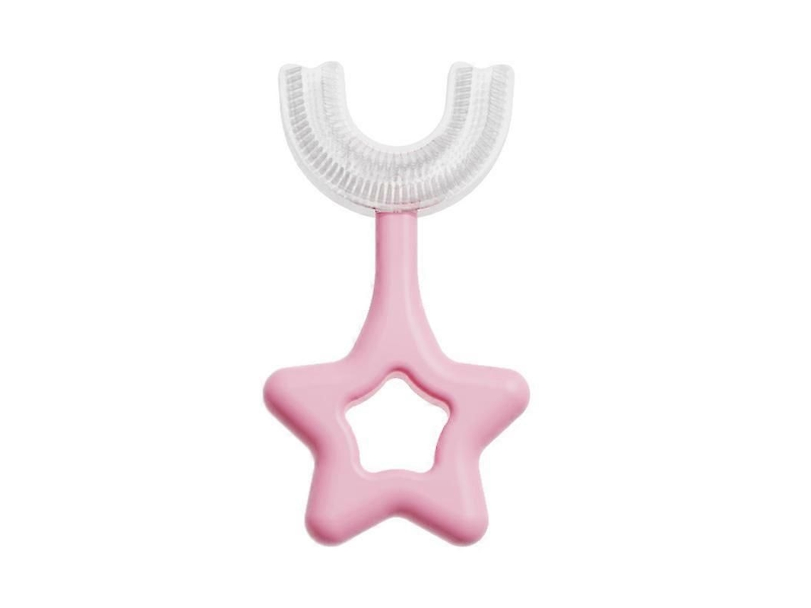 Cepillo de dientes en forma de U para niños, bebés y niños pequeños, con cabezal de silicona suave apta para uso alimentario, ideal para GOKOCO.