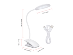 2026-lámpara De Escritorio Recargable Con Pinza Led Regulable Control Táctil 3 Niveles De Brillo Cuello Flexible 360° Para Oficina Dormitorio