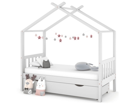 Estructura De Cama De Niños VIDAXL Blanco Madera (160x80x190 cm)