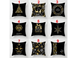 Serie de Funda Decorativa de Almohada Serie de Navidad Negra