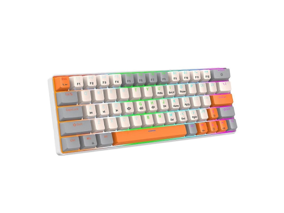 Teclado mecánico ergonómico para juegos con retroiluminación USB C y 63 teclas para bicicleta eléctrica