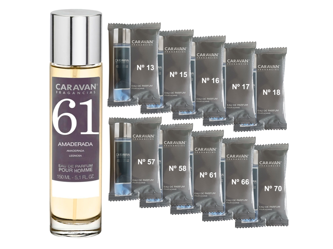 Perfume masculino Caravan Nº61 150 ml Set de 10 frascos de fragancia
