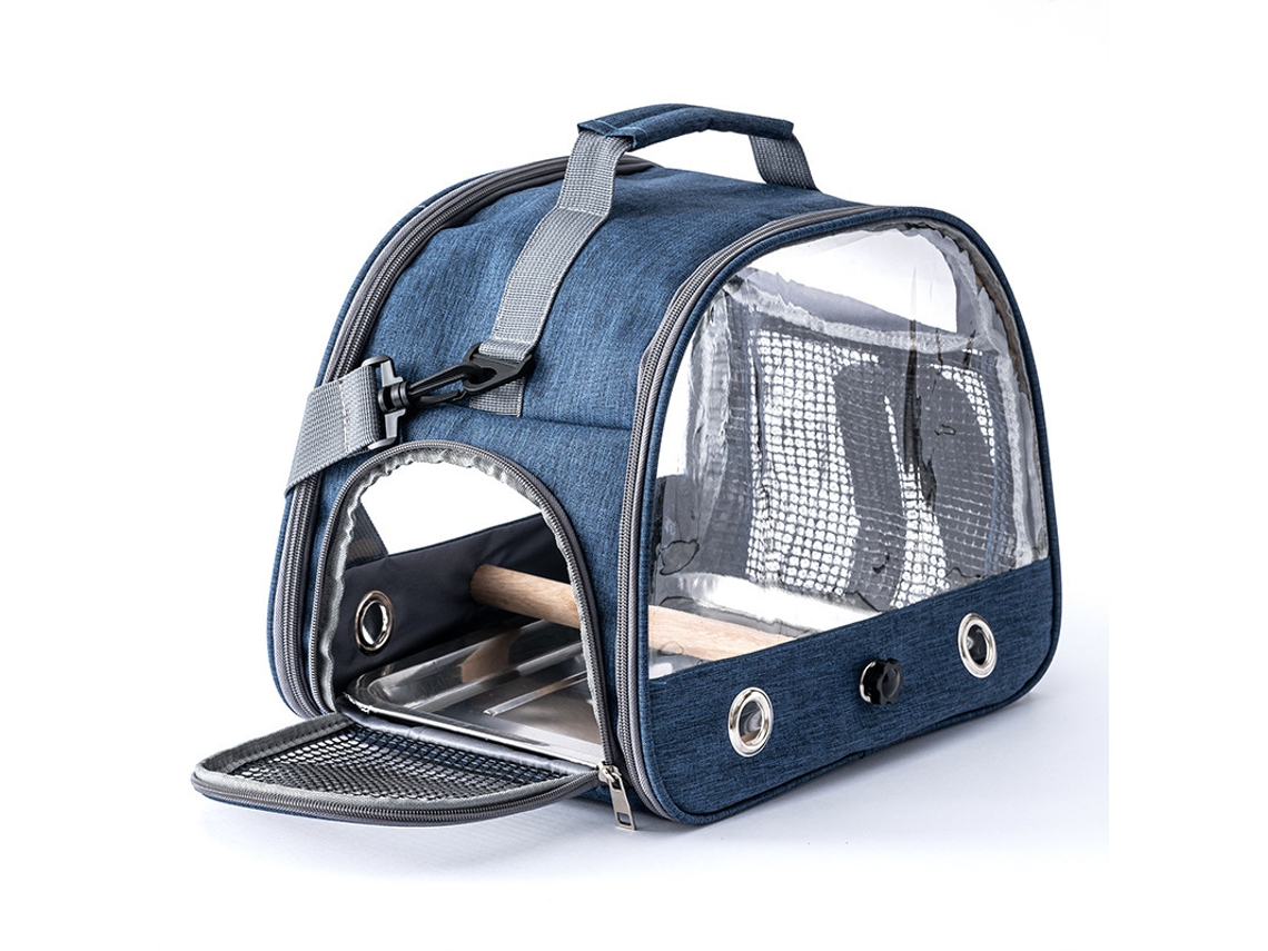 Transportín Digitallab Para Loros, Totalmente Ventilado, Diseñado Para Viajar (azul Marino)