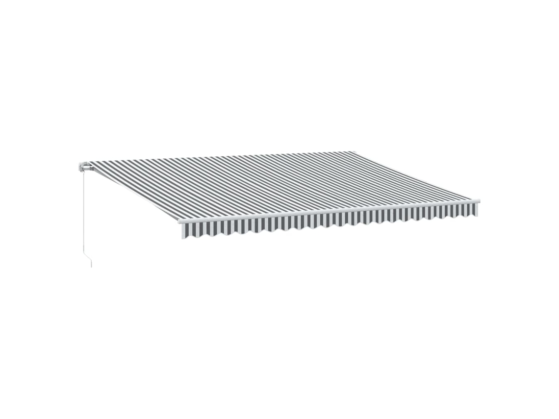 Maison Exclusive - Toldo Retráctil Manual Gris Antracita Y Blanco 500x350 Cm