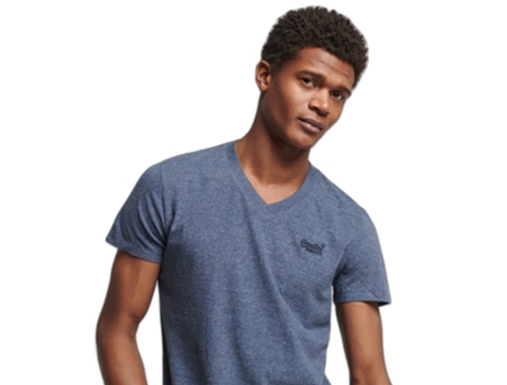 Camiseta para Hombre SUPERDRY (S - Algodón - Azul)
