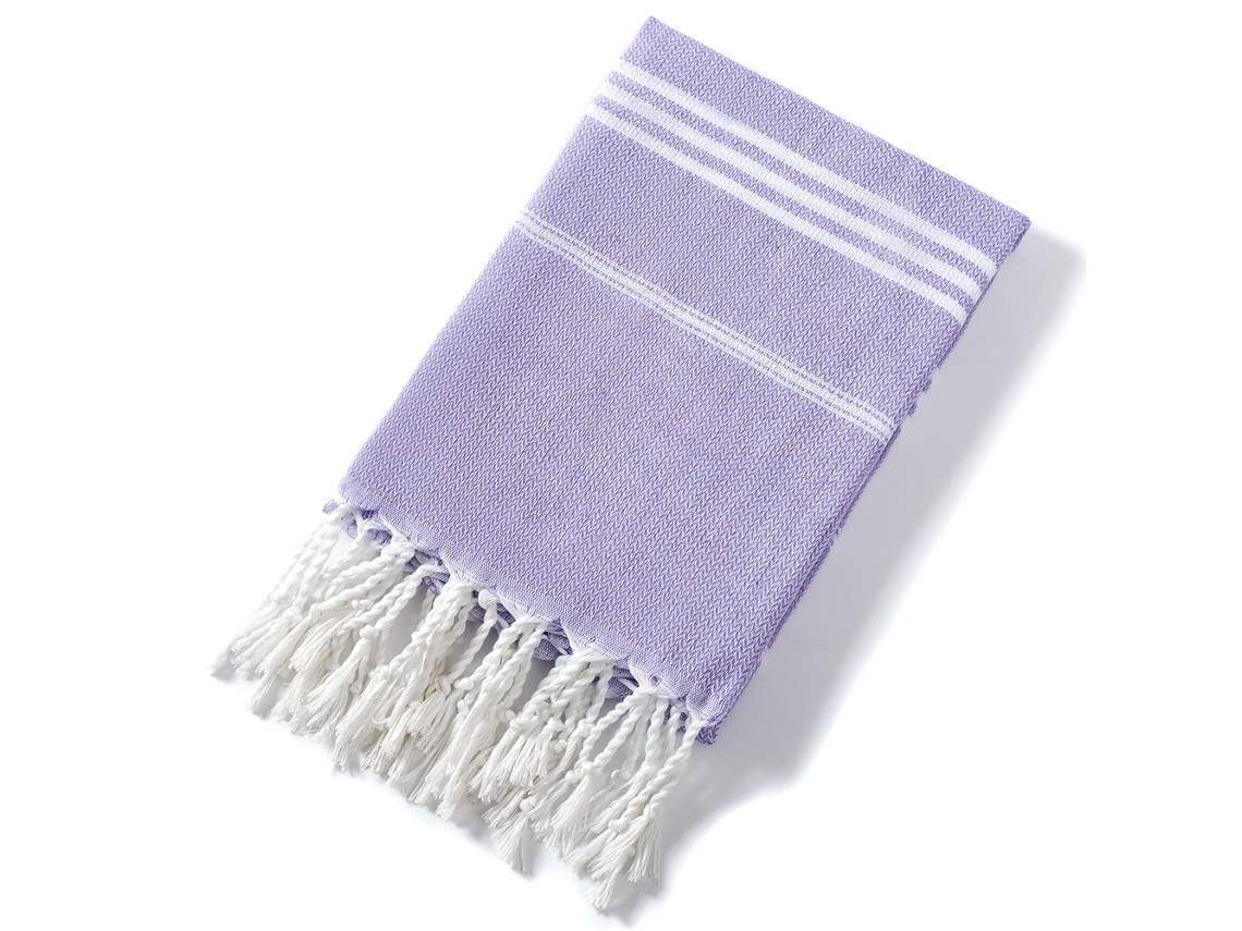 Juego De Toallas De Baño Con Borlas De Terciopelo Turco Natural Absorbente Con Temática Navideña (violeta), 3 Piezas