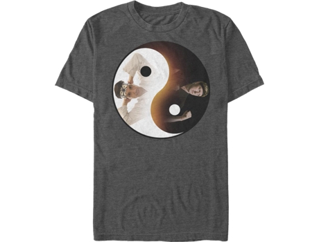 Camiseta Unisexo DEEPSTONE Daniel LaRusso and Johhny Lawrence Cobra Kai Brezo carbón (L)