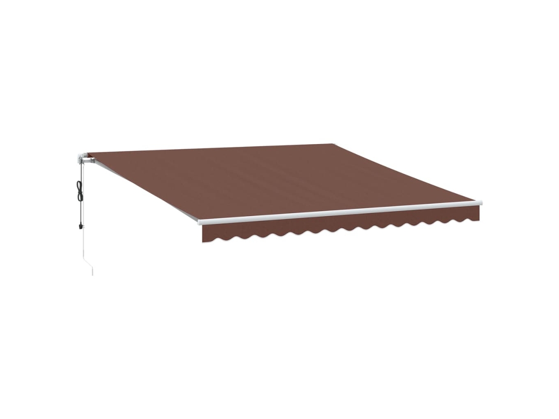 Maison Exclusive - Toldo Retráctil Automático Con Luces Led Marrón 400x350 Cm