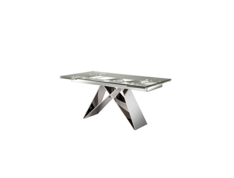 Mesa extensible modelo MIKA acabado cromo cristal de SCHULLER