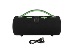 Alto-falante Bluetooth Portátil Com Luzes Rgb Ipx4 Resistente À Água Bt 5.3 Com Microfone Verde Preto