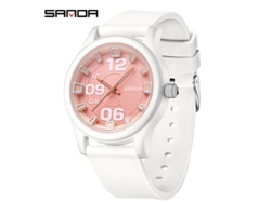 Reloj De Cuarzo Estilo Coreano Para Estudiantes (blanco, Rosa, Rojo), Esfera 3d Creativa, Resistente Al Agua.