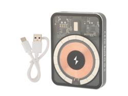 Carregador Portátil De Bateria Magnética Sem Fio 5000mah Com Sensor De Temperatura Ntc Shell Transparente