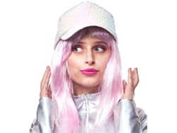 Gorra blanca con Escamas de Sirena