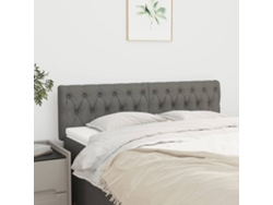 Cabeceros 2 Unidades Tela Gris Oscuro 72x7x78/88 Cm