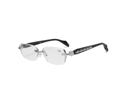 Gafas de lectura sin montura para bloquear la luz azul, gafas para ordenador para hombre y mujer 0d Gold Chrui