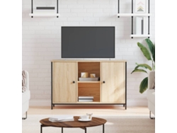 Mueble de TV 100x35x65 cm, derivados de madera, roble Sonoma, DKD HOME DECOR