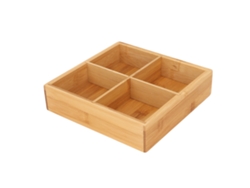 Plato De Bambú Con Compartimentos Para Aperitivos, Sin Pintura, Seguro Y Ecológico, Ideal Para Frutas Secas Y Snacks.