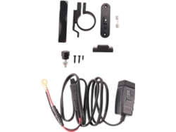 Cargador De Batería Para Coche Qc3.0 Usb Tipo-c Resistente Al Agua Con Voltímetro (azul)