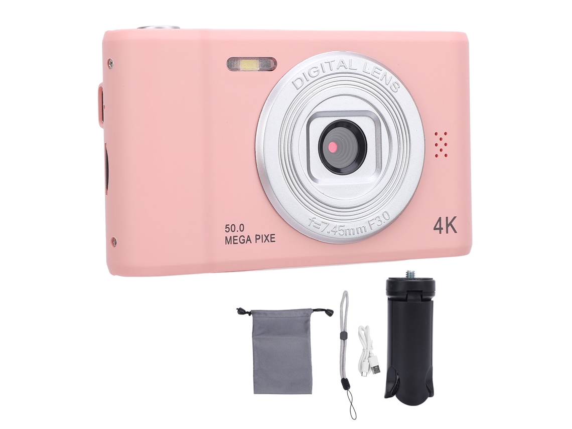 Cámara Digital 4k 50mp, Zoom 8x, Pantalla 2.4", Estabilización De Imagen, Micrófono Integrado, Cámara Compacta 32gb Para Fotografía Y Vídeo