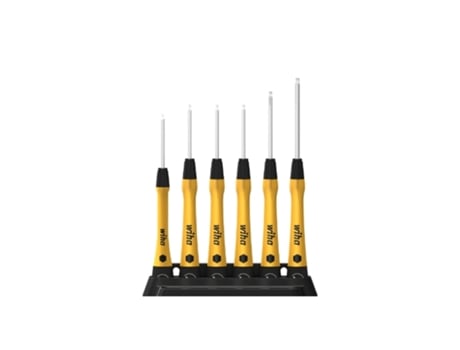 WIHA Juego de destornilladores de precisión PicoFinish® ESD TORX®, de 7 unid., incl. soporte (43708)