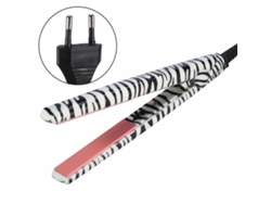 1pc Plancha De Pelo Portátil Electrónica Herramienta De Peinado Rectificadora De Pelo (raya Cebra