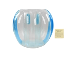 Pelota Hinchable Humana Con Burbujas, De Pvc, 90x80cm, Azul Transparente, Para Actividades Al Aire Libre.