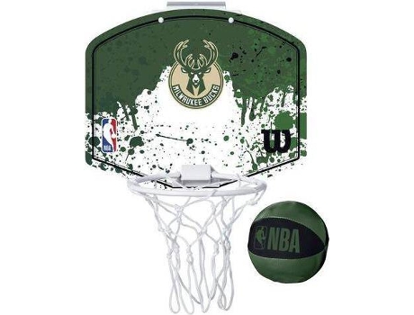 Canasta de Baloncesto WILSON Mini NBA Milwaukee Bucks Verde (Única)