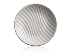 VVJIJILLY Saboneteira Redonda Elegante Design Minimalista Riscado, Em Cerâmica Moderna