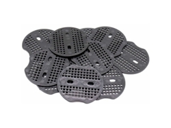 100 estacas de acero de 7 x 6,5 cm para fijar la malla antihierbas y las hojas al suelo (negras)