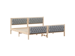 Maison Exclusive - Estructura De Cama Con Cabecera Gris Claro 200 X 200 Cm