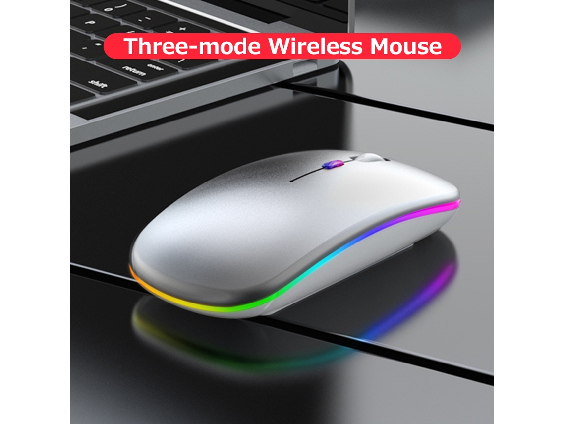 Ratón Óptico Inalámbrico 2.4g+bt3.0+bt5.2 Ratón Ergonómico Silencioso De Tres Modos