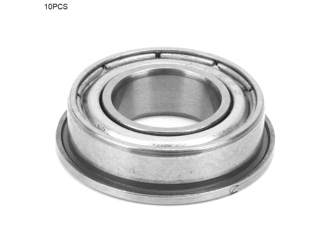 10pcs Rodamiento De Bola De Ranura Profunda Con Brida F687-zz Doble Sellado Metal 7x14x5mm