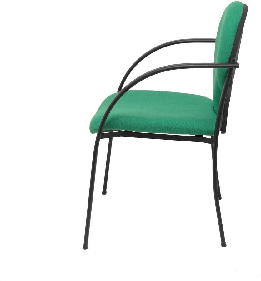 Conjunto De 2 sillas confidente piqueras y crespo hellin verde negro pack220nbali456 oficina