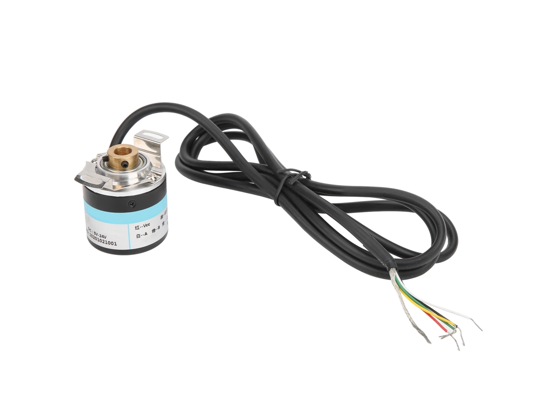 Encoder Incremental Abz Trifásico Eixo Médio Oco 6mm Redutor Motor Cc524v Equipamento Industrial C38s6g5-1000z-g24n