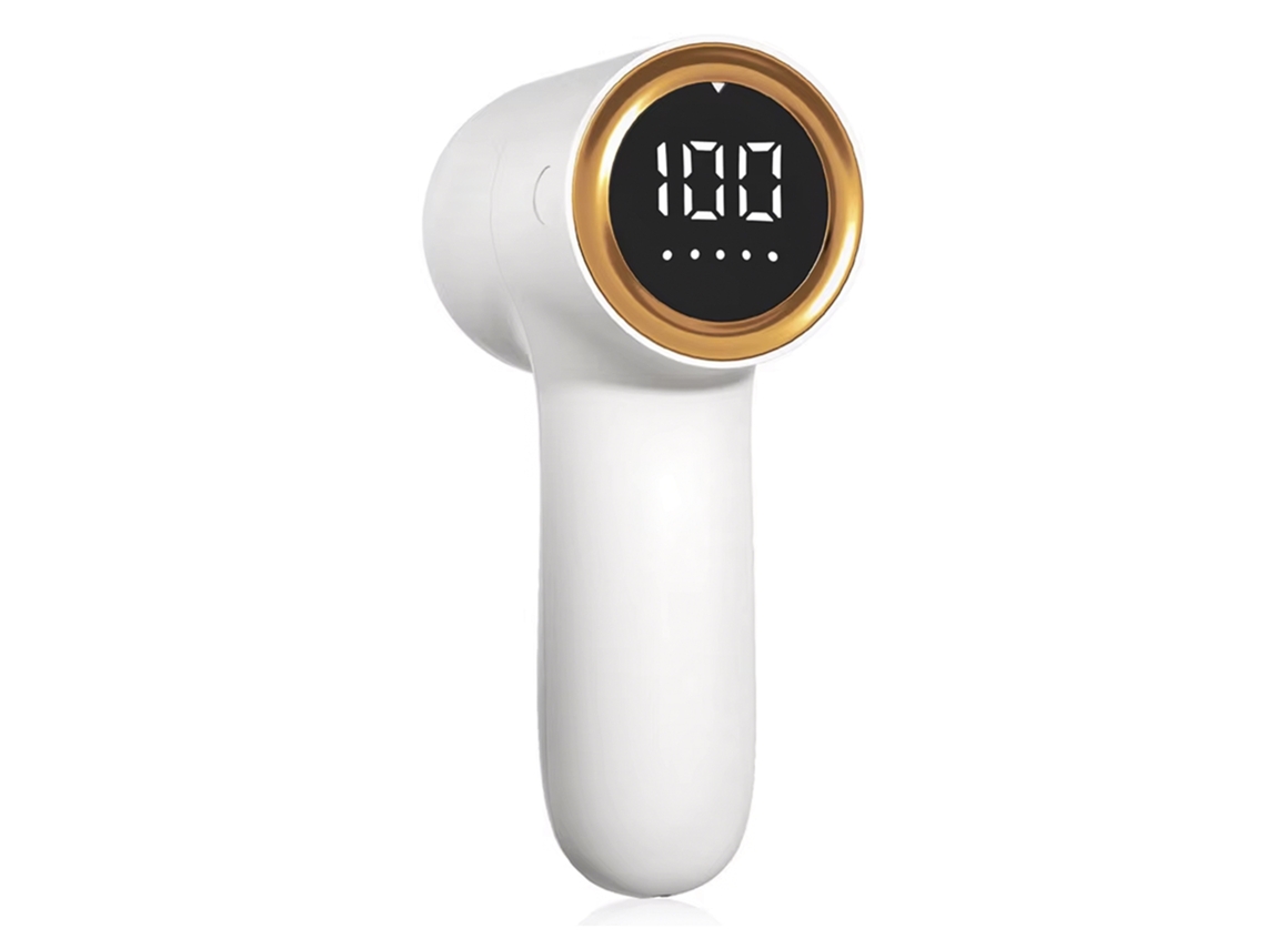 Depiladora doméstica compacta con batería incorporada, pantalla LED con indicador de batería y 5 niveles de potencia.