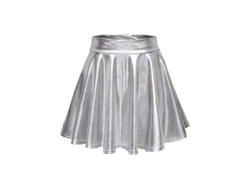 2026-falda Mini Plisada De Metalizado Brillo Alta Cintura Flare Para Mujer Tallas S-xl Snngv