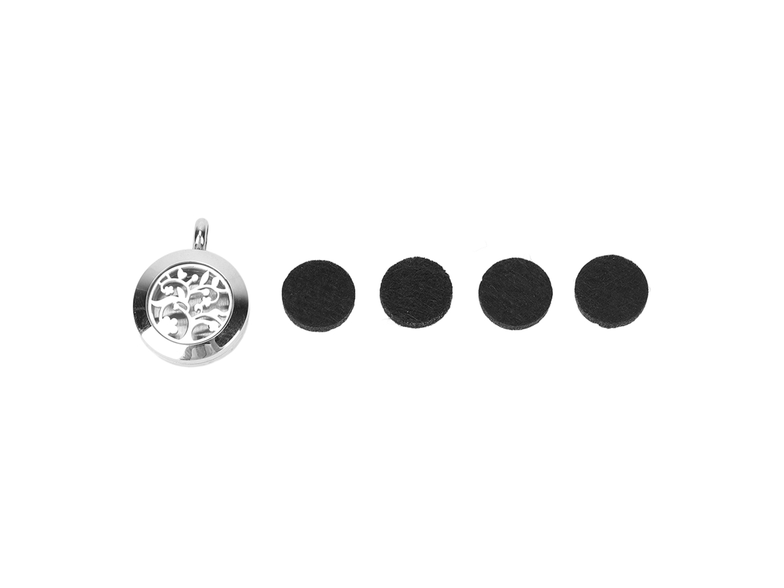 Difusor colgante de aceites esenciales con forma de árbol, de acero inoxidable, para aromaterapia.
