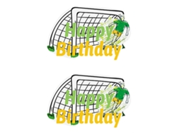 Adorno para tarta de cumpleaños con temática de fútbol y tenis, suministros para fiestas con temática deportiva perfectos para tu próximo evento, decoración negra C