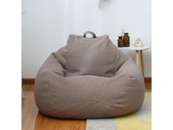 2026-funda Para Sillón De Granos Talla Extra Grande Sin Relleno, Tela De Algodón Y Lino, Lavable, Para Niños Y Adultos 100 * 120cm Marrón