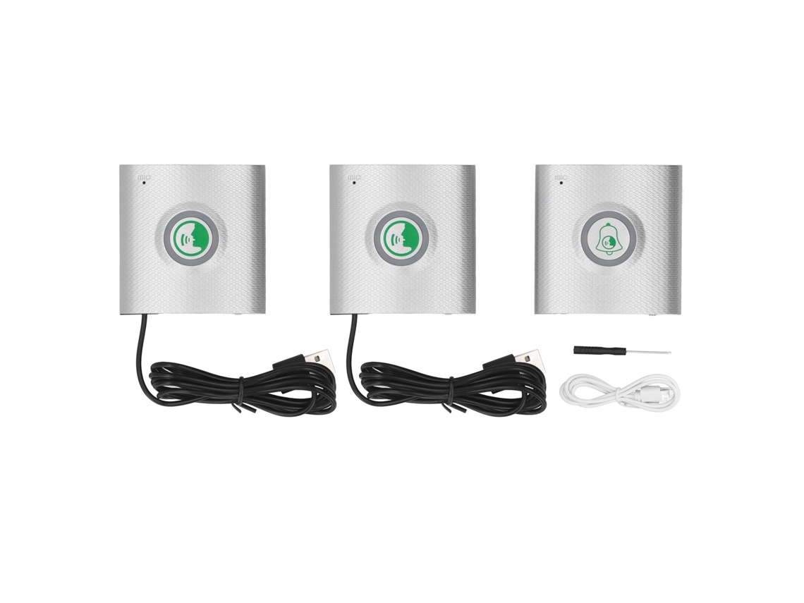 Timbre Inalámbrico Con Kit De Intercomunicación Bidireccional (2 Para Interiores, 1 Para Exteriores) Para El Hogar, La Fábrica Y La Oficina.