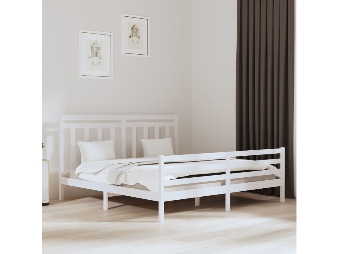 Marco de Cama Madera Blanco (200x200cm)
